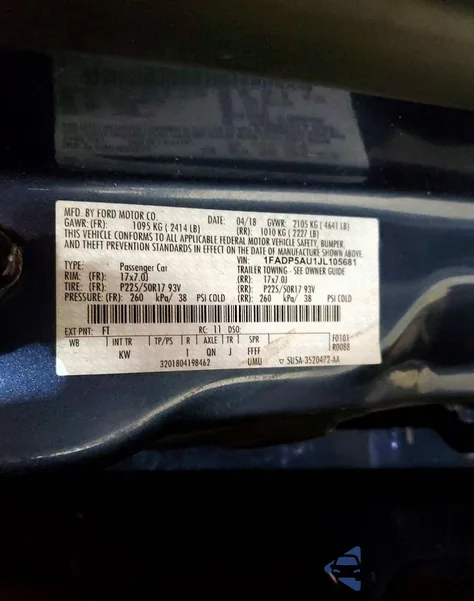 2018 Ford C-Max Se z USA, uszkodzony, nr VIN 1FADP5AU1JL105681